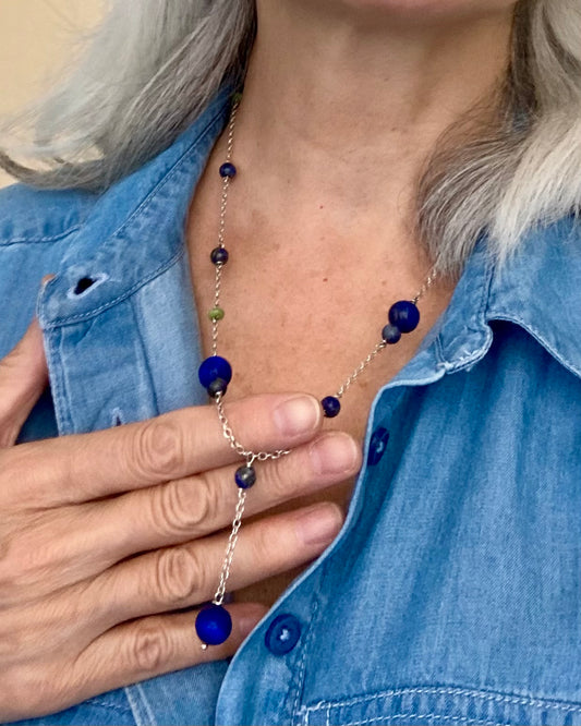 Lapis Lazuli långt halsband